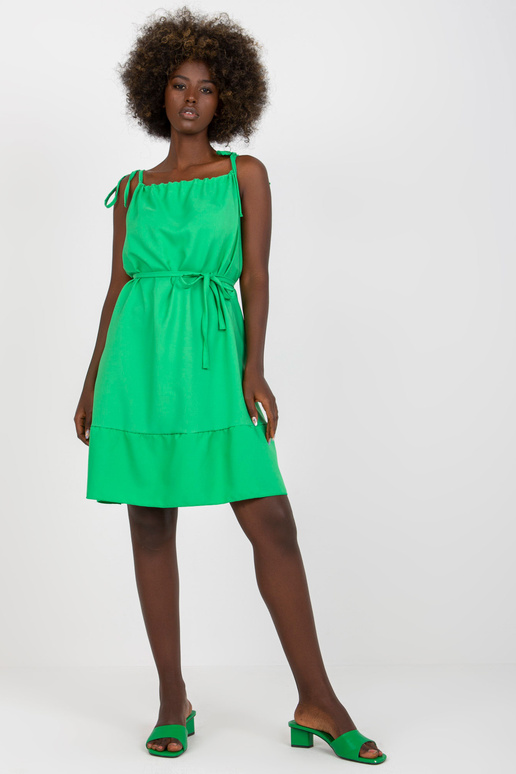 Zaļa vasaras mini kleita ar viskozi...