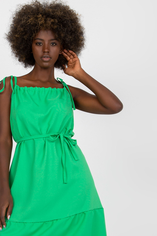 Zaļa vasaras mini kleita ar viskozi...