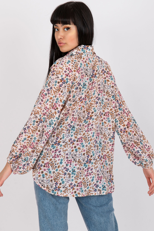Bēša gaisīga blūze ar ziedu apdruku...