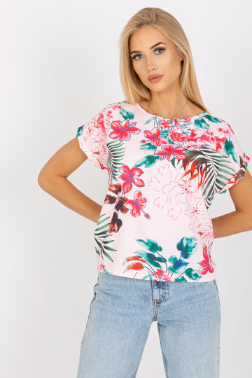 Bāli rozā blūze ar vasarīgu... 2