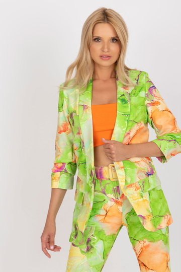 Gaiši zaļa raksta jaka ar...