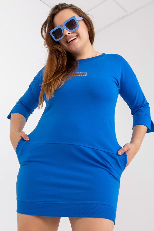 Tumši zila Fit liela izmēra kokvilnas...