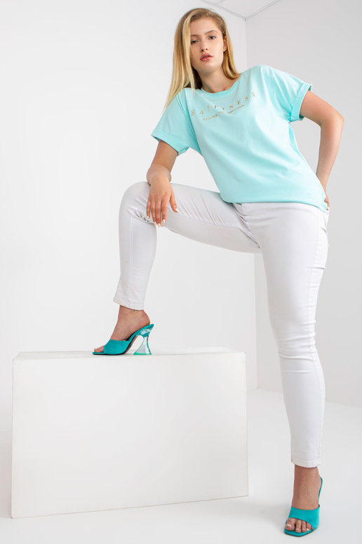 Piparmētru plus izmēra t-krekls ar...