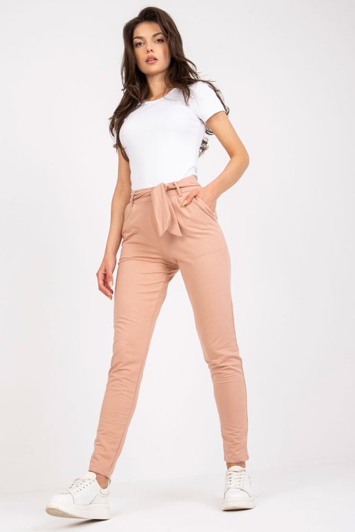 Bēša auduma bikses ar kabatām RUE PARIS