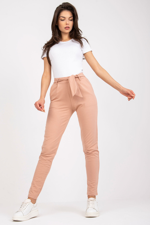 Bēša auduma bikses ar kabatām RUE PARIS