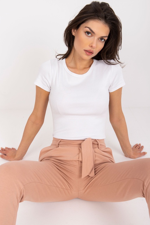 Bēša auduma bikses ar kabatām RUE PARIS