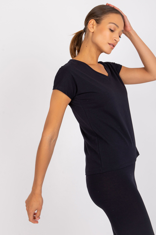 Tumši zils Arlette kokvilnas t-krekls