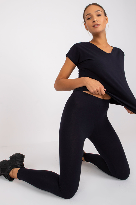 Tumši zils Arlette kokvilnas t-krekls