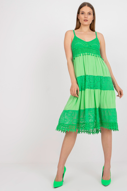 Zaļa ikdienas kleita ar viskozi OCH...