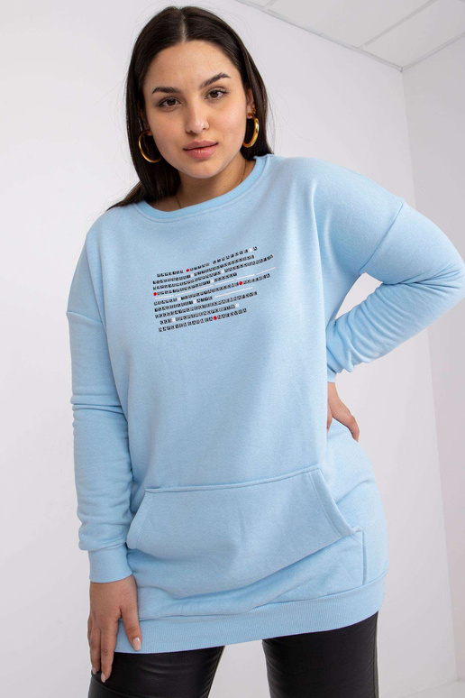 Gaiši zils garš džemperis Liela...