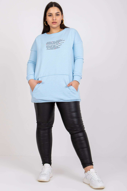 Gaiši zils garš džemperis Liela...