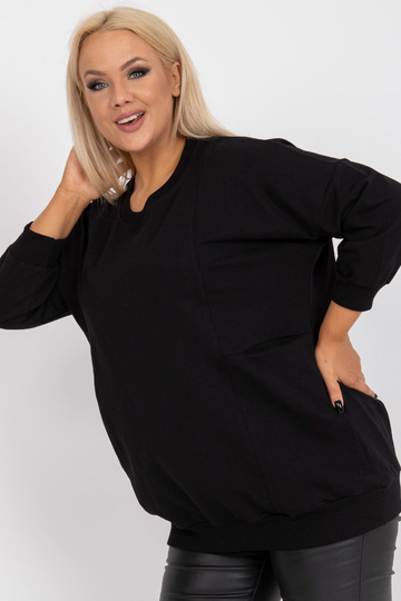 Melna Plain Plus Size Basic...