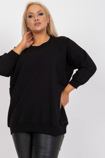 Melna Plain Plus Size Basic... 2