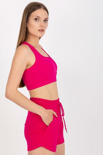 Fuksijas rievotas crop top... 2