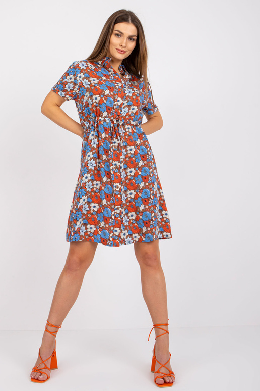 Gaiši brūna kleita ar ziediem Lelani...