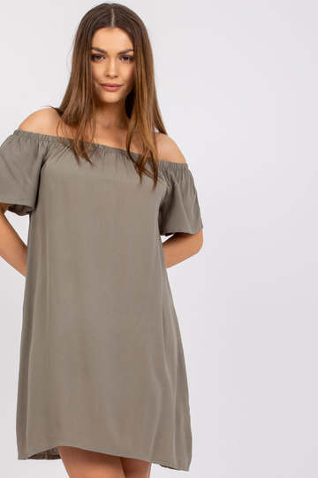 Khaki krāsas kleita ar īsām...