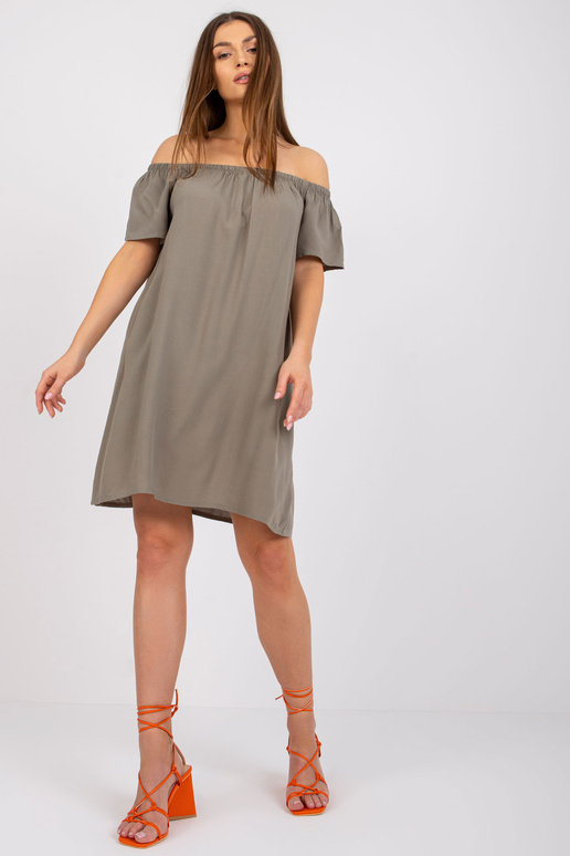 Khaki krāsas kleita ar īsām...