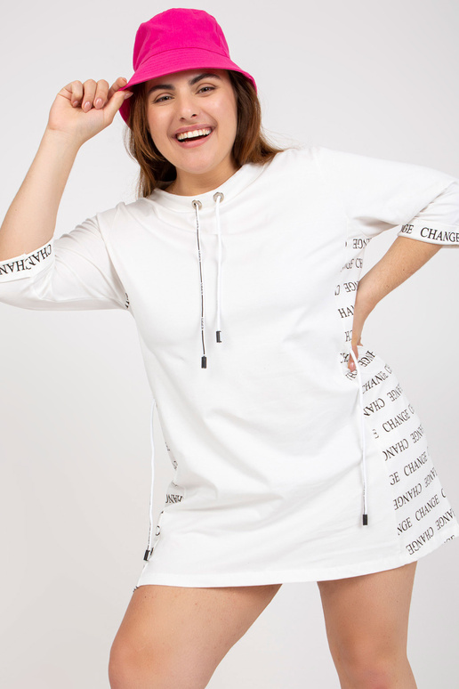 Balta liela izmēra mini kleita ar...