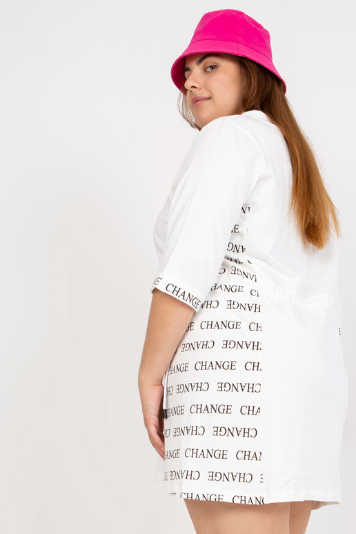 Balta liela izmēra mini kleita ar...