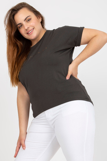 Khaki asimetrisks t-krekls...