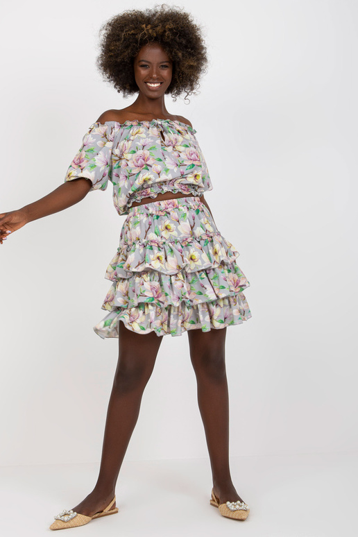 Pelēki dzeltens vasaras komplekts ar...