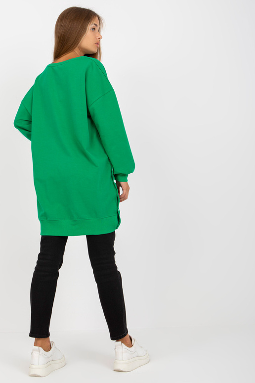 Zaļa pamata tunika ar taisnu...