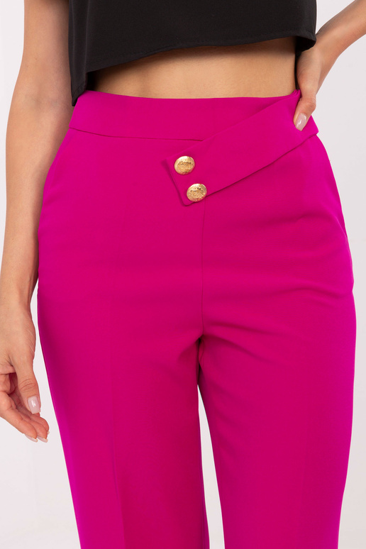 Fuksijas krāsas platas auduma bikses...