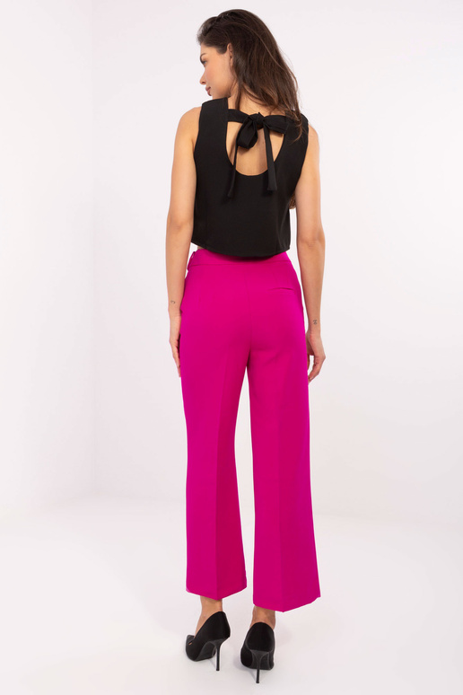 Fuksijas krāsas platas auduma bikses...