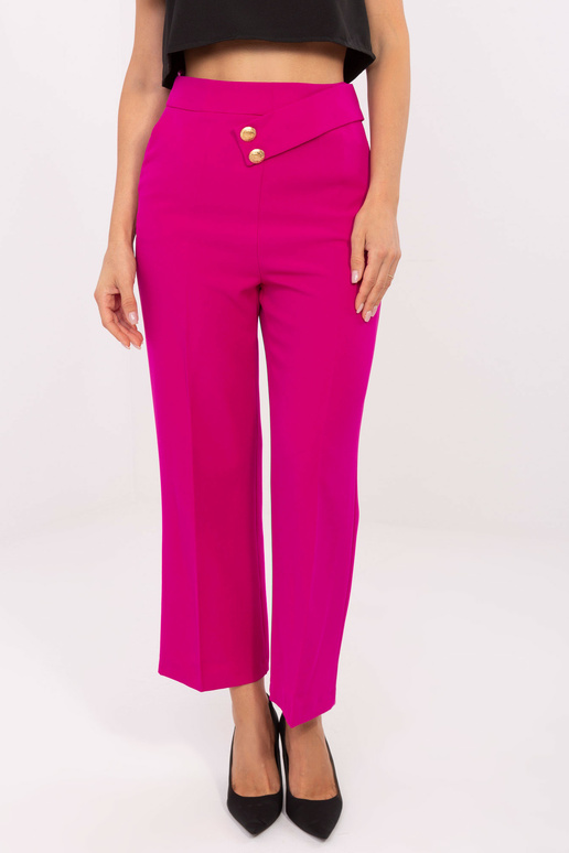 Fuksijas krāsas platas auduma bikses...