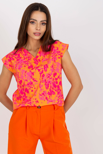 Oranži rozā blūze ar... 2