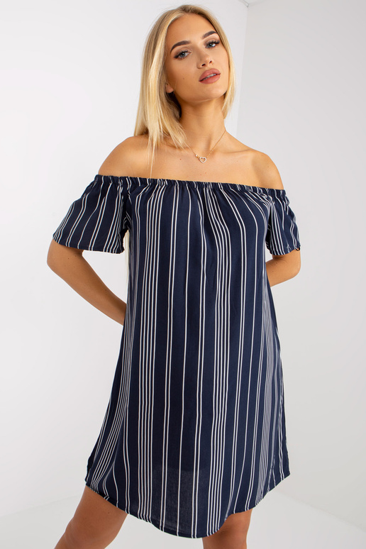 Tumši zila viskozes spāņu kleita ar...