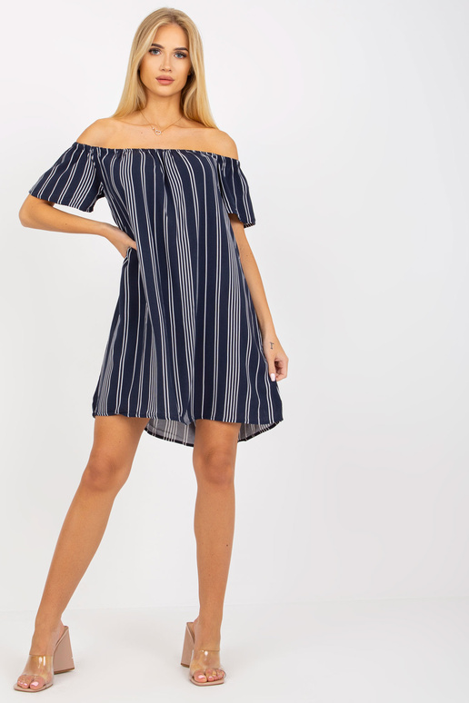 Tumši zila viskozes spāņu kleita ar...