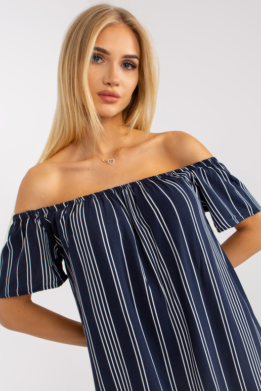 Tumši zila viskozes spāņu kleita ar...