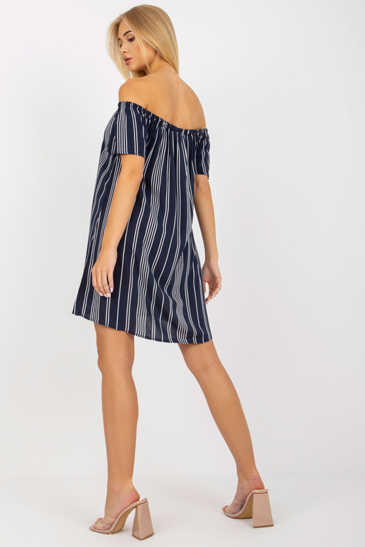 Tumši zila viskozes spāņu kleita ar...