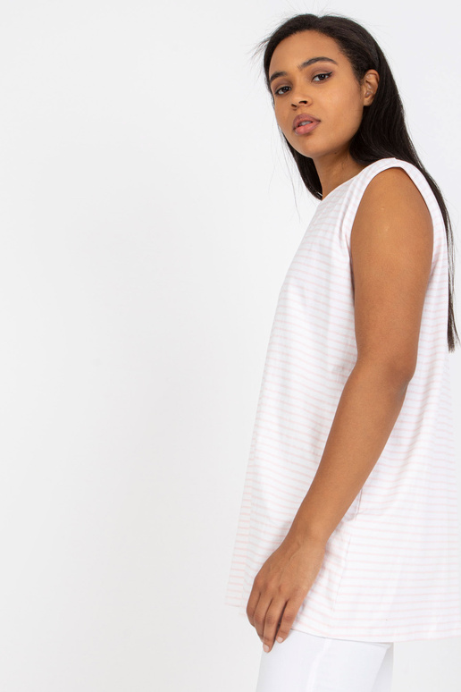 Balts un rozā plus izmēra kokvilnas...