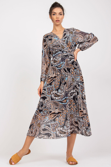 Melna kroku Midi kleita ar... 2