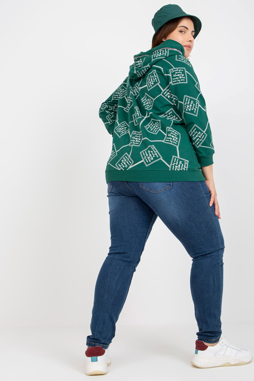 Zaļš džemperis Liela izmēra Hoodie