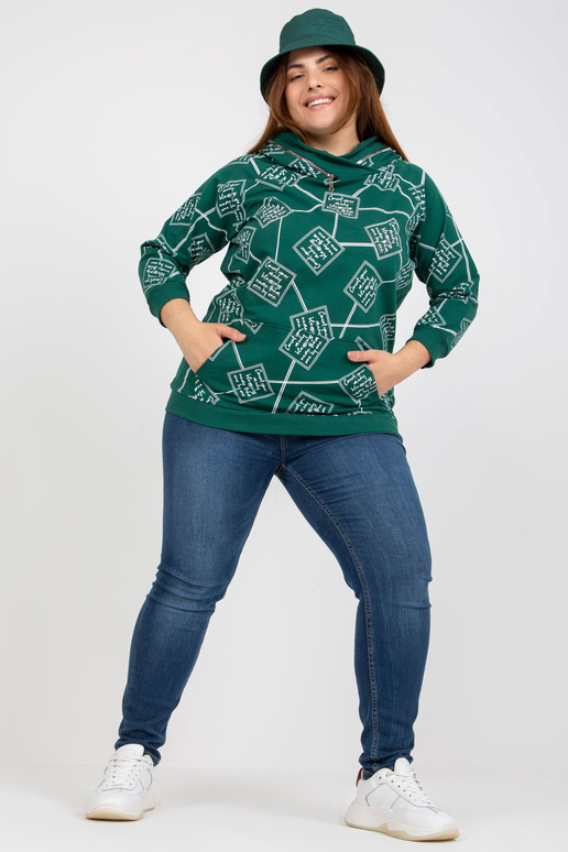 Zaļš džemperis Liela izmēra Hoodie