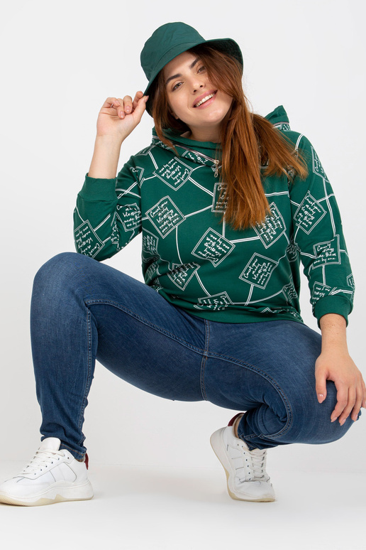 Zaļš džemperis Liela izmēra Hoodie