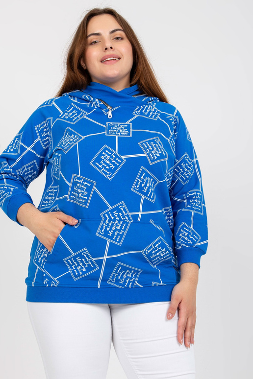 Tumši zils liela izmēra džemperis ar... Tumši zils liela izmēra džemperis ar...