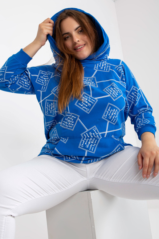 Tumši zils liela izmēra džemperis ar... Tumši zils liela izmēra džemperis ar...