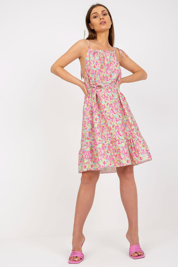 Zaļa un rozā vasaras kleita...