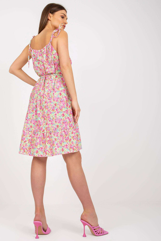 Zaļa un rozā vasaras kleita ar...