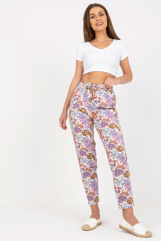 Baltas un violetas vasaras bikses no...