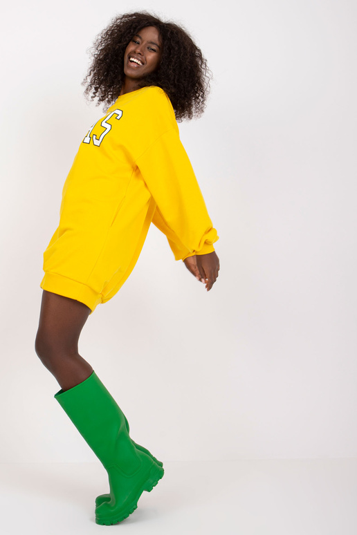 Dzeltens sporta krekls ar Poppy apdruku