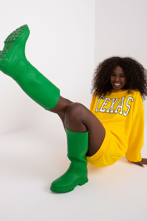 Dzeltens sporta krekls ar Poppy apdruku