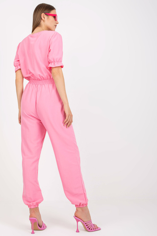 Rozā gaišs sieviešu kombinezons ar...