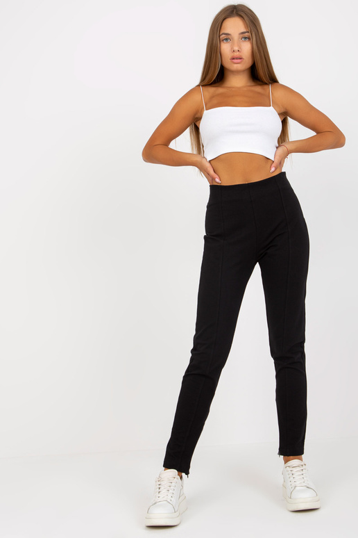 RUE PARIS melni pamata šķēlumi legingi