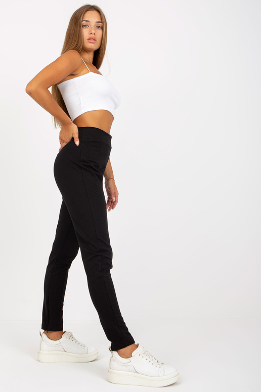 RUE PARIS melni pamata šķēlumi legingi