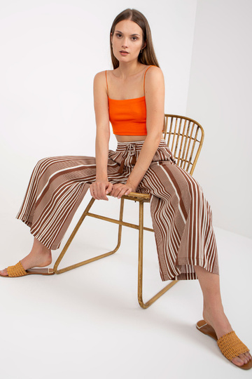 Brūnas platas bikses no...